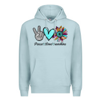 Blue Mist Peace Love Sunshine Premium Hoodie - Bettercallsaul