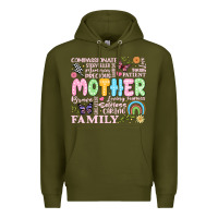 Army Green retro mother Premium Hoodie - JahusDesignShop