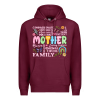Burgundy retro mother Premium Hoodie - JahusDesignShop