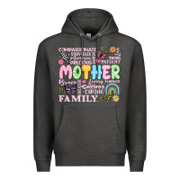 Charcoal Heather retro mother Premium Hoodie - JahusDesignShop