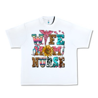 White wife mom nurse Urban Heavy Tee - AdoDesignShop