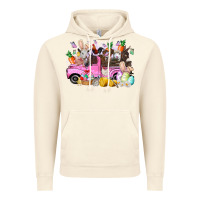 Vintage Artic easter day farm animals truck Vintage Hoodie - RacoonDesign