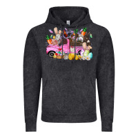 Vintage Black easter day farm animals truck Vintage Hoodie - RacoonDesign
