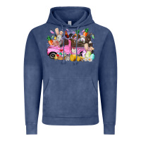 Vintage Denim easter day farm animals truck Vintage Hoodie - RacoonDesign