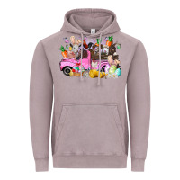 Vintage Zinc easter day farm animals truck Vintage Hoodie - RacoonDesign