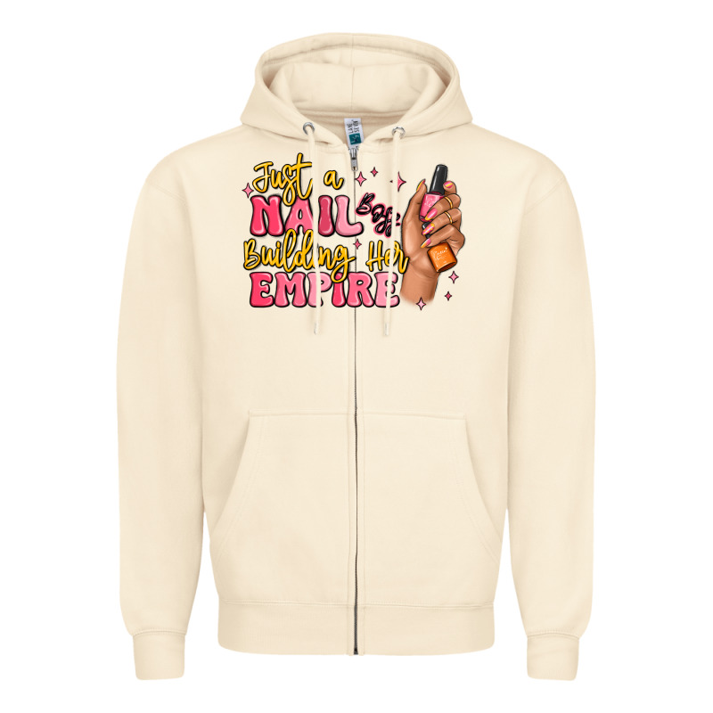 Just A Nail Boss Building Her Empire Zipper Hoodie by MaliasSmallBusiness | Teevron
