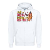 White just a nail boss building her empire Zipper Hoodie - MaliasSmallBusiness