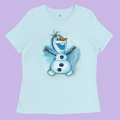 Olaf Snowman Ladies Tee Designed By Adodesignshop