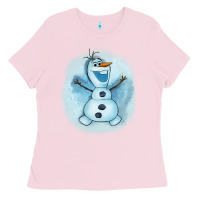 Bubblegum Pink olaf snowman Ladies Tee - AdoDesignShop
