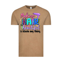 Vintage Coffee making hair beautiful is kinda my thing Vintage Tee - Artiststas