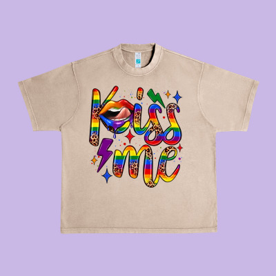 Kiss Me Urban Heavy Tee Designed By Jahusdesignshop