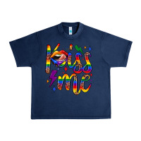 Navy kiss me Urban Heavy Tee - JahusDesignShop