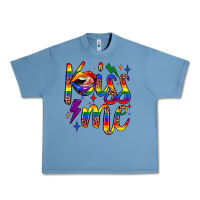 Pebble Blue kiss me Urban Heavy Tee - JahusDesignShop