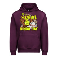 Mauve Wine It's a Softball kinda day leopard Urban Hoodie - HowdyJamesFarm