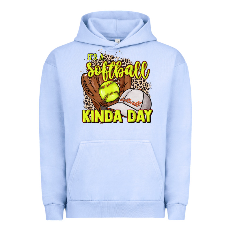 It's A Softball Kinda Day Leopard Urban Hoodie by HowdyJamesFarm | Teevron