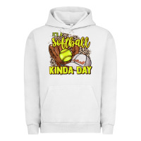 Pigment Lunar Rock It's a Softball kinda day leopard Urban Hoodie - HowdyJamesFarm