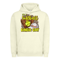 Pigment Pistachio It's a Softball kinda day leopard Urban Hoodie - HowdyJamesFarm