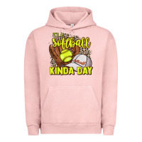 Pigment Salmon It's a Softball kinda day leopard Urban Hoodie - HowdyJamesFarm