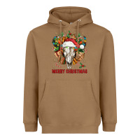 Toasted Coconut Merry Christmas With Bull skull Heavyweight Hoodie - BundleAndBundleShop