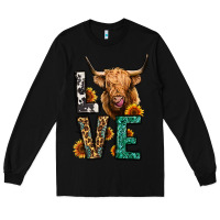 Black love long haired cow Long Sleeve Tee - Jasminsmagicworld