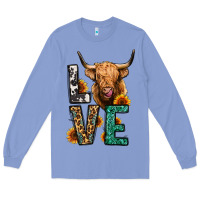Colony Blue love long haired cow Long Sleeve Tee - Jasminsmagicworld