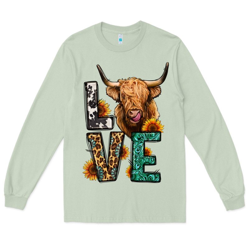 Love Long Haired Cow Long Sleeve Tee by Jasminsmagicworld | Teevron