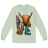 Matcha love long haired cow Long Sleeve Tee - Jasminsmagicworld