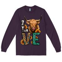 Plum love long haired cow Long Sleeve Tee - Jasminsmagicworld