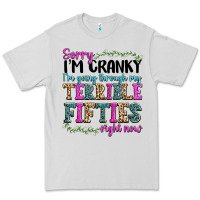 Dove Grey sorry im cranky im going through my terrible fifties right now Premium Tee - texasbilliewilder