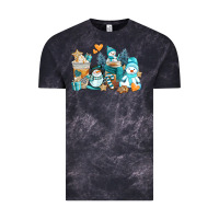 Cloud Black winter snowman coffee cups Vintage Tee - AdoDesignShop