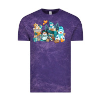 Cloud Purple winter snowman coffee cups Vintage Tee - AdoDesignShop