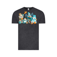 Vintage Black winter snowman coffee cups Vintage Tee - AdoDesignShop