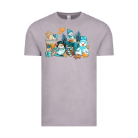 Vintage Zinc winter snowman coffee cups Vintage Tee - AdoDesignShop