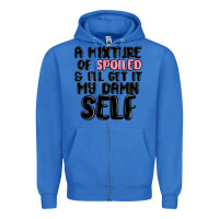 True Royal a mixture of spoiled and ill get it my damn self Zipper Hoodie - MaliasSmallBusiness