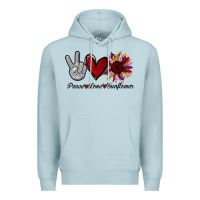 Blue Mist peace love sunflower Premium Hoodie - Bettercallsaul