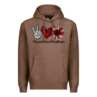 Chestnut peace love sunflower Premium Hoodie - Bettercallsaul