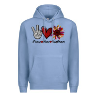 Colony Blue peace love sunflower Premium Hoodie - Bettercallsaul
