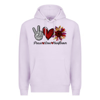 Lilac peace love sunflower Premium Hoodie - Bettercallsaul