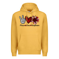 Mustard peace love sunflower Premium Hoodie - Bettercallsaul