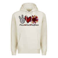 Oatmeal Heather peace love sunflower Premium Hoodie - Bettercallsaul