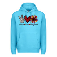 Ocean Blue peace love sunflower Premium Hoodie - Bettercallsaul