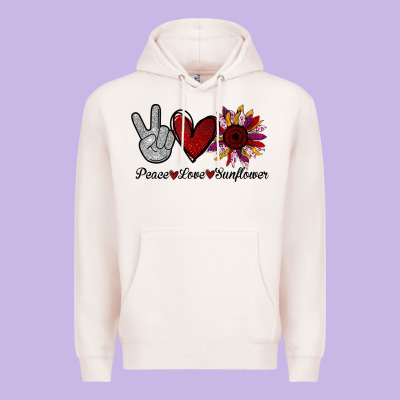 Peace Love Sunflower Premium Hoodie Designed By Bettercallsaul