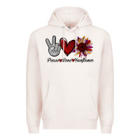 Pale Pink peace love sunflower Premium Hoodie - Bettercallsaul