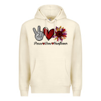 Sandshell peace love sunflower Premium Hoodie - Bettercallsaul