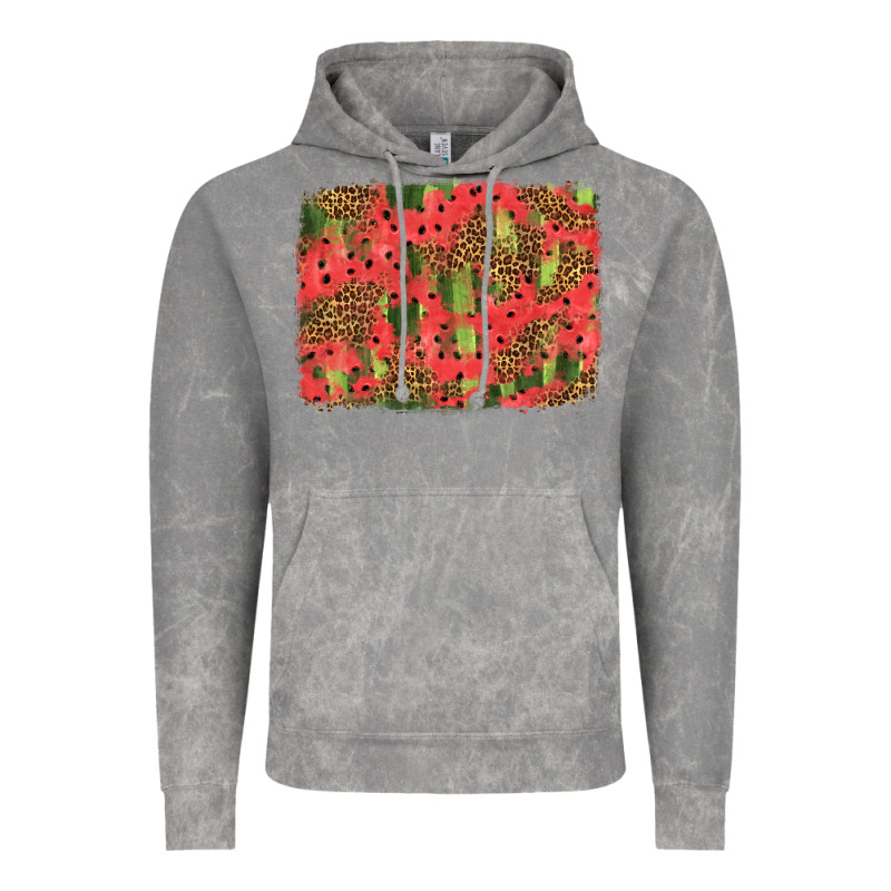 Watermelon Leopard Pattern Background Vintage Hoodie by HRA Design Shop | Teevron