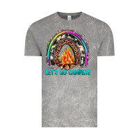 Cloud Rock let's go camping rainbow Vintage Tee - JahusDesignShop