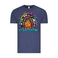 Vintage Denim let's go camping rainbow Vintage Tee - JahusDesignShop