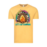 Vintage Mustard let's go camping rainbow Vintage Tee - JahusDesignShop