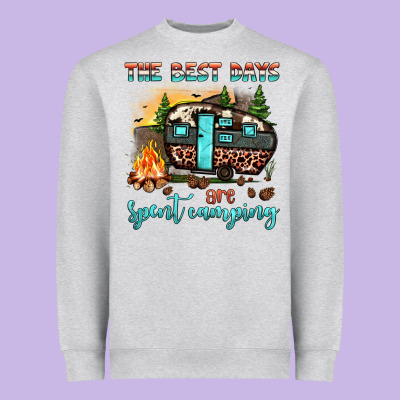 The Best Days Are Spent Camping Heavyweight Sweatshirt Designed By Jahusdesignshop