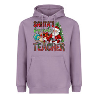 Lavender Santa's Favorite Teacher Heavyweight Hoodie - BundleAndBundleShop
